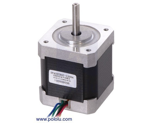 Stepper Motor: Unipolar/Bipolar, 200 Steps/Rev, 42×48mm, 4V, 1.2 A/Phase